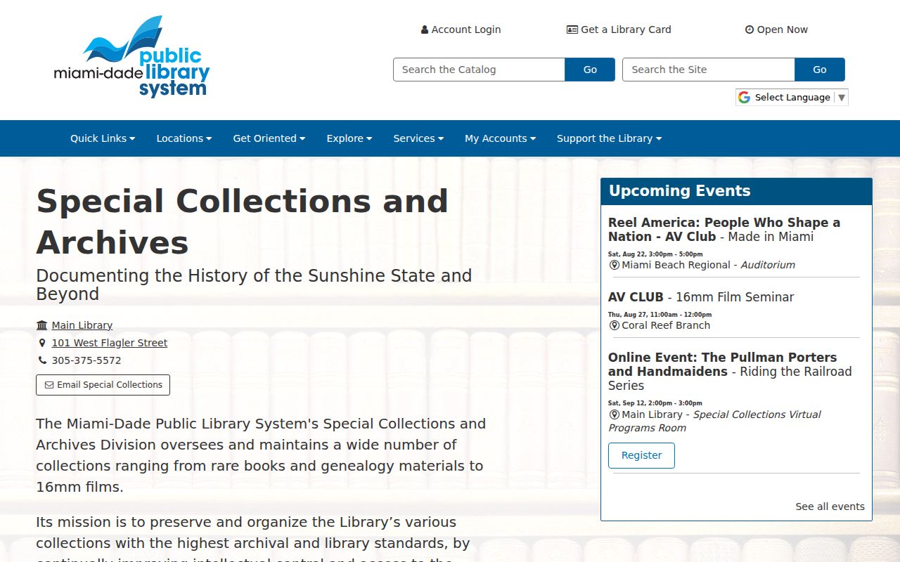 MDPLS Special Collections genealogy resources for Miami Gardens city directory research