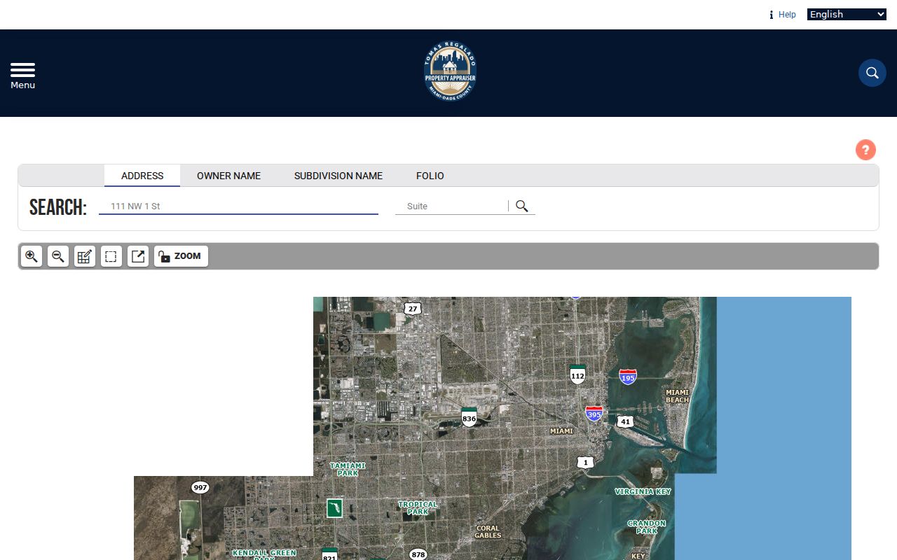 Miami-Dade Property Appraiser address search for Miami Gardens streets