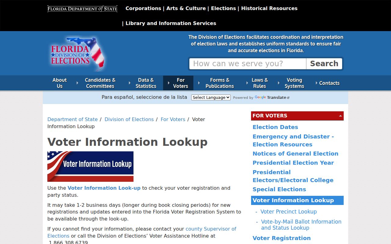 Miami Gardens ZIP code directory voter status lookup